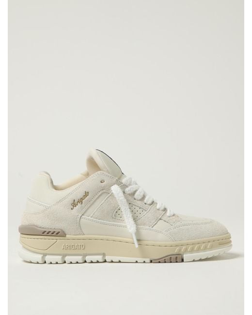 Axel Arigato Natural Area Lo Fluffy Suede And Mesh Sneakers for men