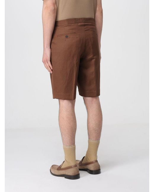 Incotex Brown Cotton Tailored Shorts for men