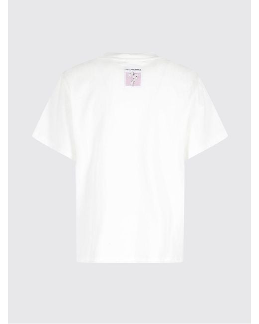 Des Phemmes White Cotton Crew Neck T-Shirt With Appliqués