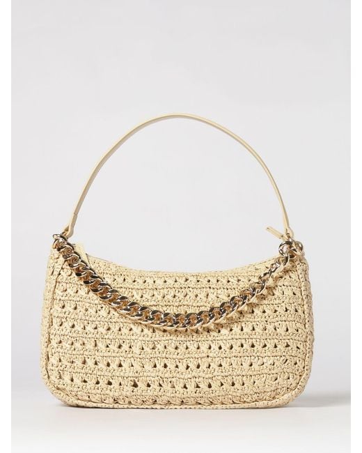 Twinset Natural Liliana Crochet Raffia Bag