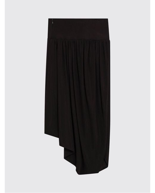 Alaïa Black Asymmetric Jersey Skirt