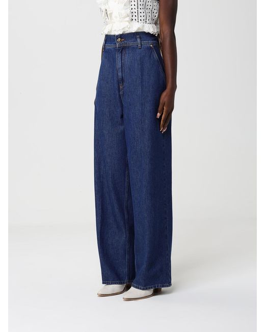 Jeans Palazzo De Denim Alberta Ferretti de color Blue