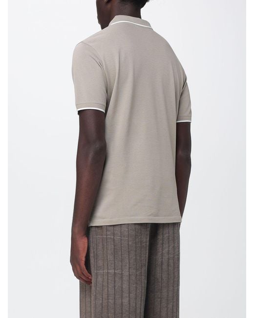 Emporio Armani Gray Cotton Polo Shirt for men