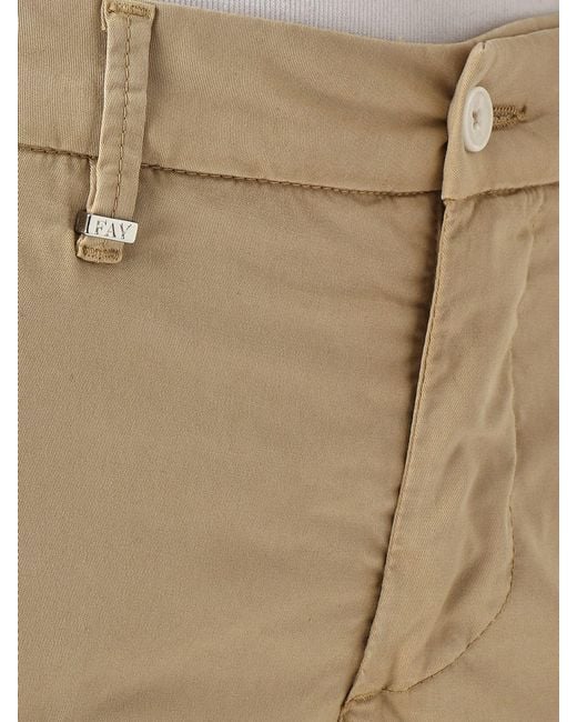 Fay Natural Cotton Chino Trousers