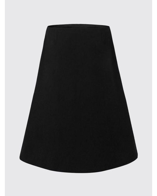 Jil Sander Black Polyester Pencil Skirt