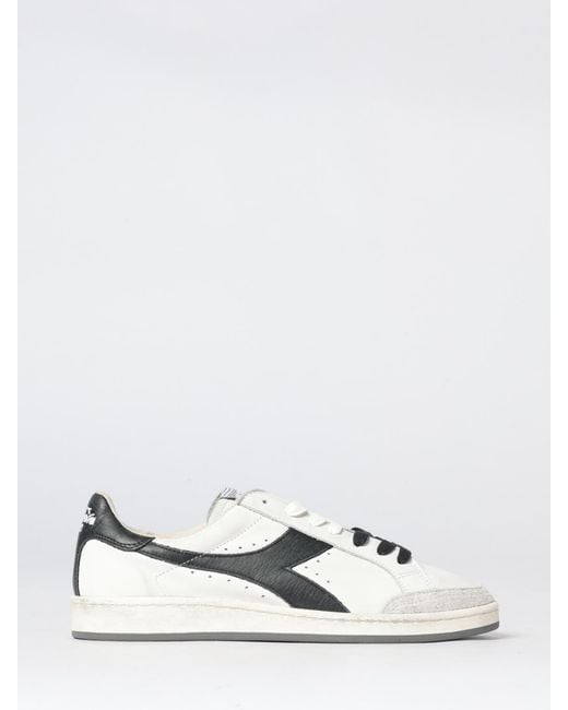 Diadora White Prestige Used Leather Sneakers for men