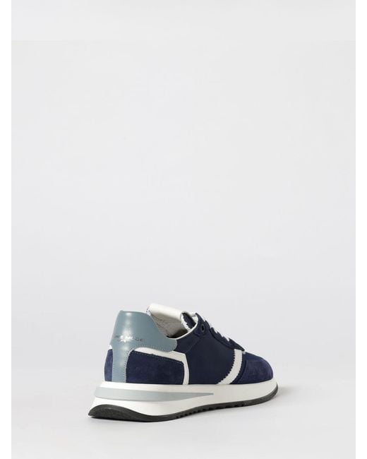 Philippe Model Blue Suede And Mesh Sneakers for men