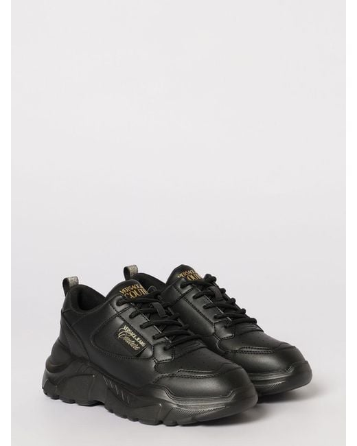 Versace Jeans Couture Black Leather Sneakers