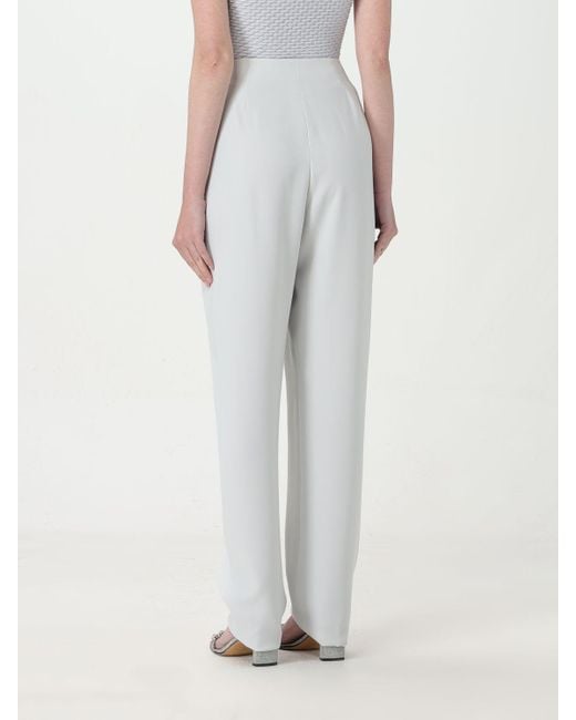 Pantalone in crêpe di Emporio Armani in White