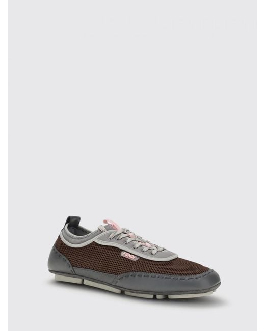 Fendi White Fit Sneakers for men