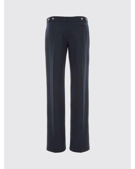 McQueen Blue Straight Wool Trousers