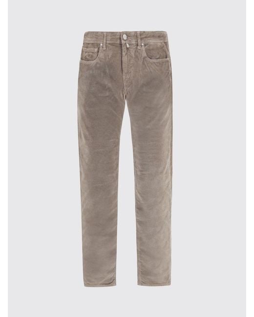 Jacob Cohen Gray Bard Slim-Fit Low-Rise Corduroy Trousers for men