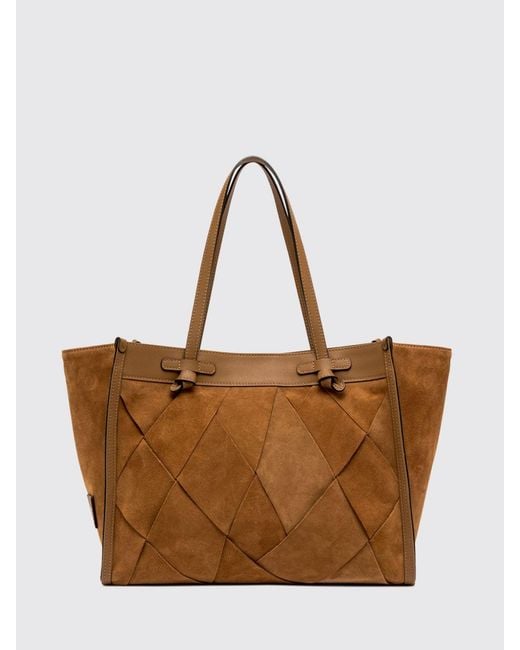 Gianni Chiarini Brown Marcella Woven Suede Bag