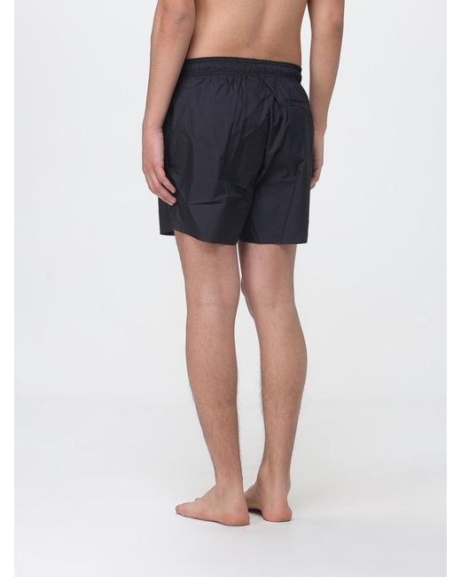 HUGO Blue Polyester Boxer Swim Trunks for men