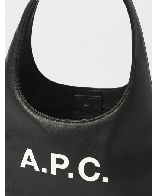 A.P.C. Black Ninon Baby Synthetic Leather Bag