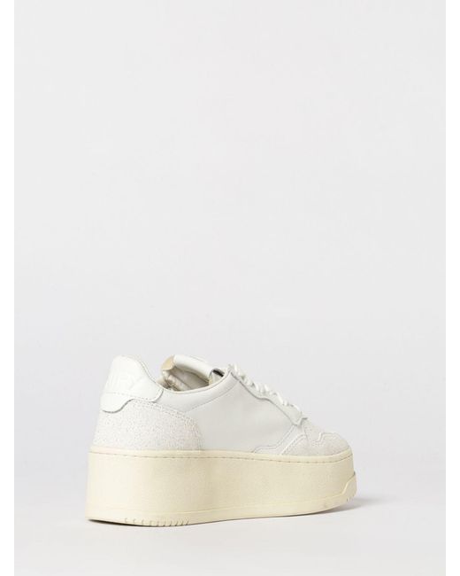 Autry Natural Medalist Platform Low Leather Sneakers