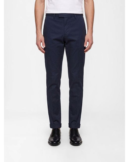 Briglia 1949 Blue Cotton Chino Trousers for men
