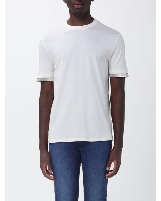 ARMANI EXCHANGE White Cotton Crew Neck T-Shirt for men