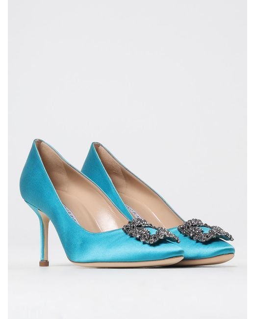 Manolo Blahnik Blue Shoes
