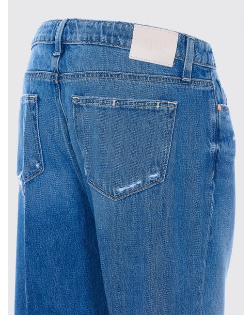 PAIGE Blue High-Waisted Palazzo Jeans