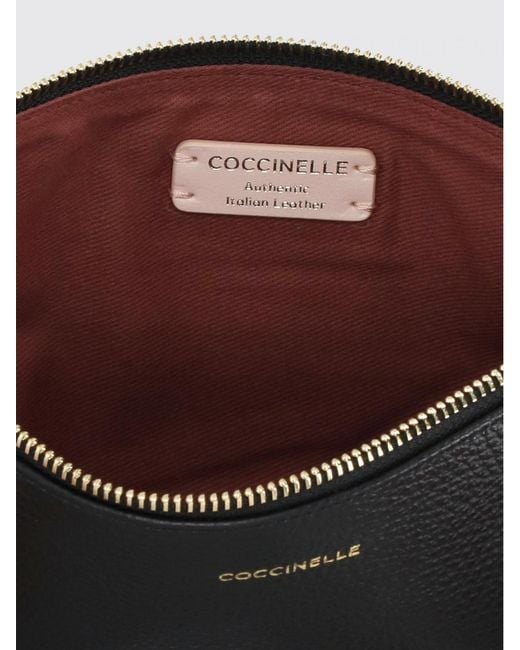 Coccinelle Black C-Easy Hammered Leather Pouch