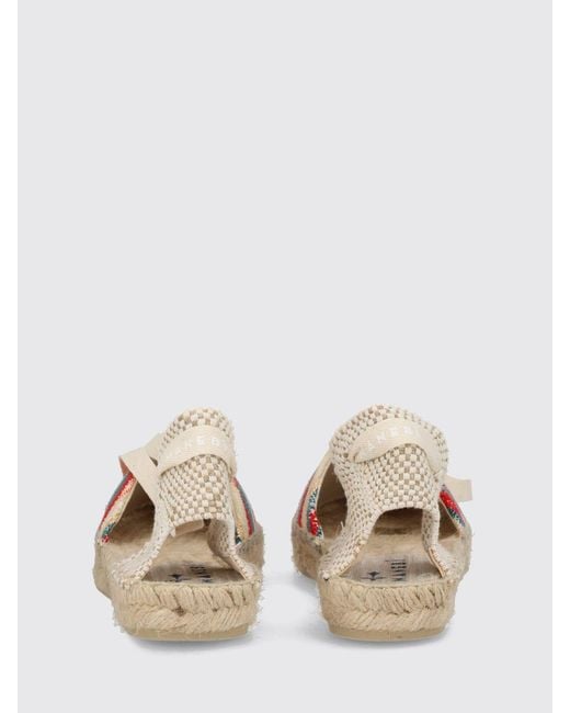 Manebí Pink Valenciana Striped Cotton Espadrilles With Ankle Ties