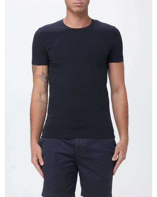 Dondup Blue Slim Stretch Cotton T-Shirt for men