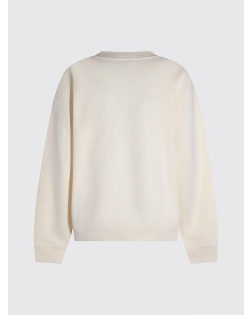 Anine Bing White Cotton Crewneck Sweatshirt With Logo