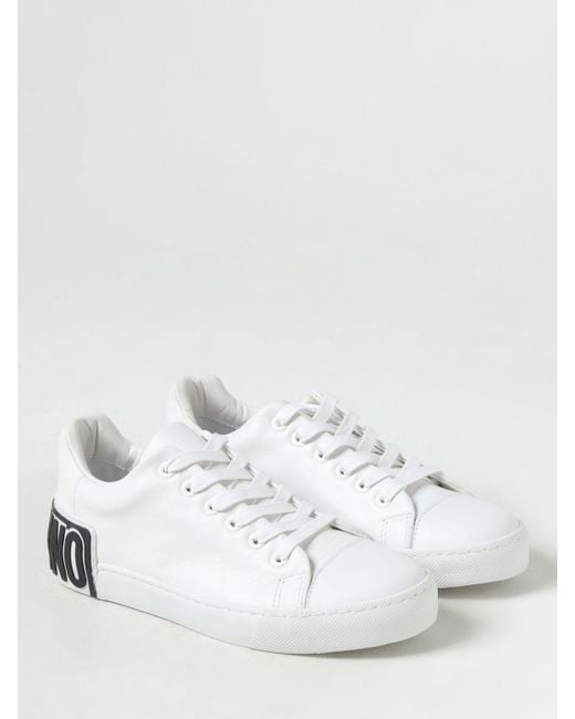 Sneakers in pelle di Moschino Couture in White