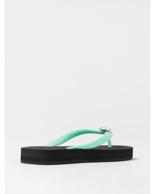 DSquared² Green Flat Sandals