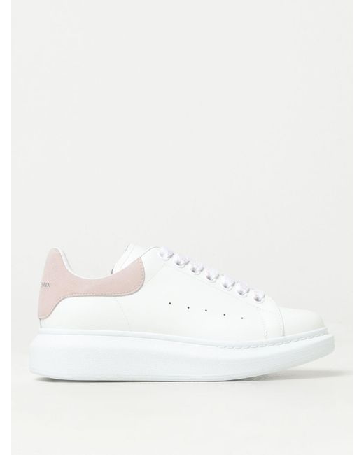Alexander McQueen White Larry Leather Sneakers