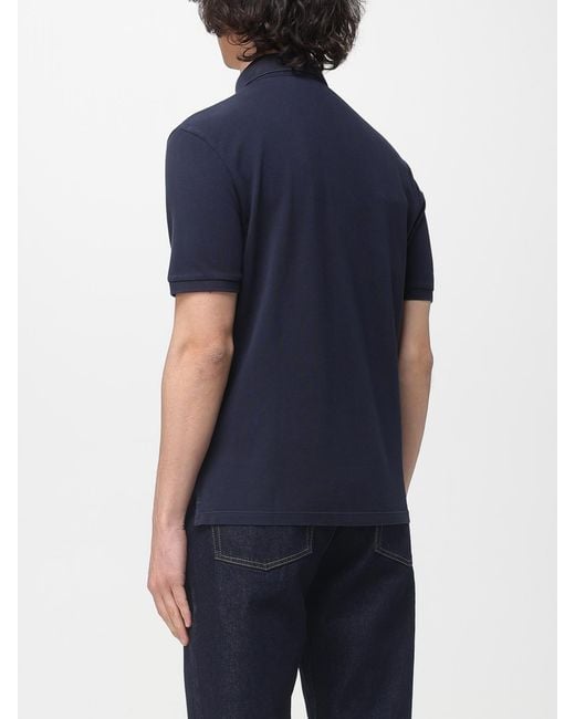 Blauer Blue Cotton Logo Polo Shirt for men