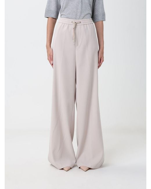 Herno Multicolor High-Waisted Wide-Leg Crêpe Trousers With Drawstring Waist