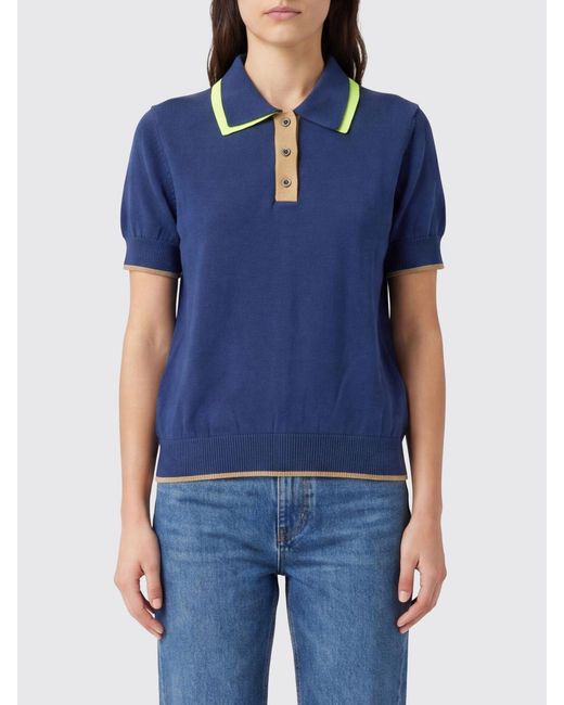 MSGM Blue Polo Shirt
