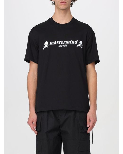 T-shirt in cotone di Mastermind Japan in Black da Uomo