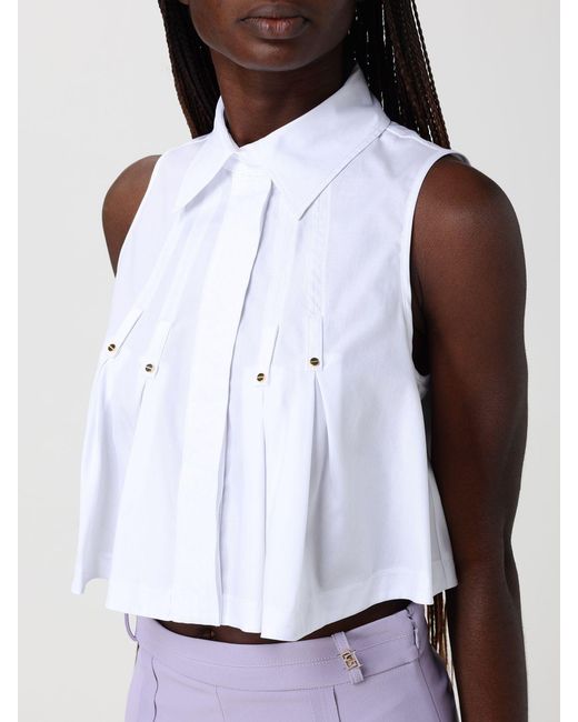 Elisabetta Franchi Purple Cotton Shirt