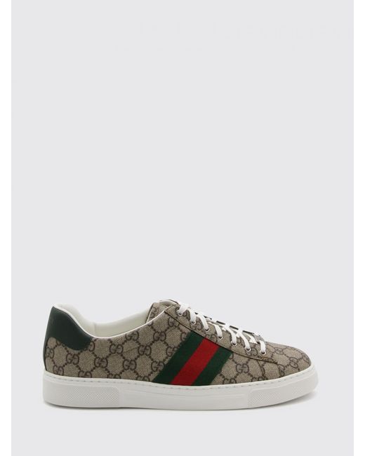 Gucci Natural Ace Gg Supreme Canvas Sneakers for men