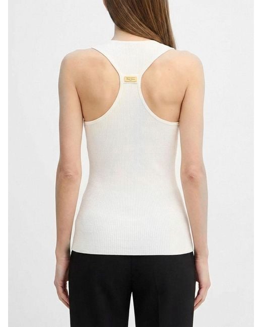 Elisabetta Franchi White Jersey Tank Top