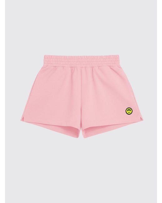 Barrow Pink Cotton Sport Shorts