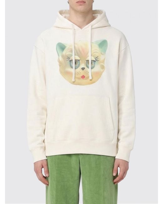 Valentino White Le Chat De La Maison Cotton Sweatshirt for men