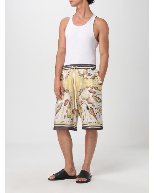 Dolce & Gabbana Natural Silk Shorts for men