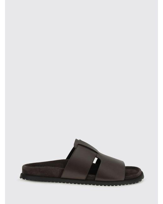 Dolce & Gabbana Black Dolce &Amp Gabbana Leather Sandals for men