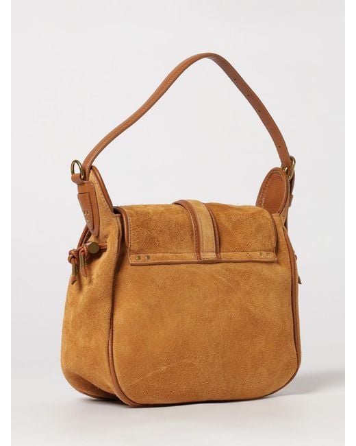 Jérôme Dreyfuss Brown Gilda Small Suede Calfskin Shoulder Bag