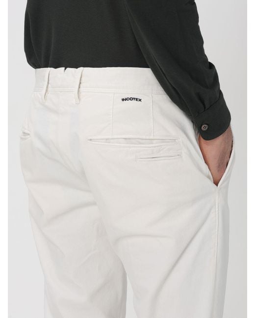 Incotex White Trousers for men