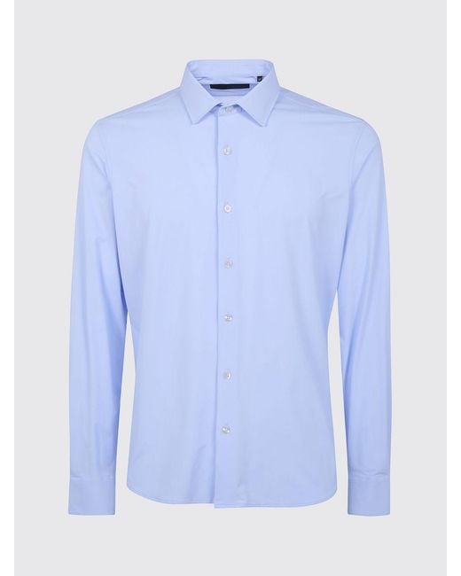Rrd Blue Slim Fit Technical Polyamide Long-Sleeved Shirt for men