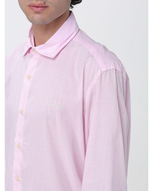 Mc2 Saint Barth Pink Linen Shirt for men