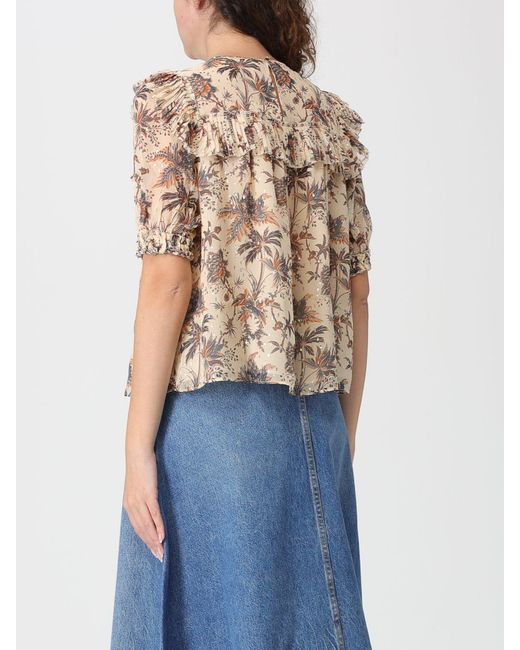 Ulla Johnson Blue Jodie Printed Cotton Top