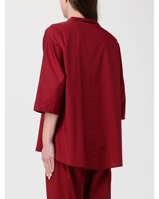 Liviana Conti Red Poplin Blouse