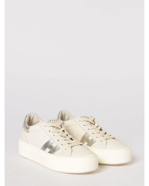 Hogan Natural Crosswind Leather Sneakers