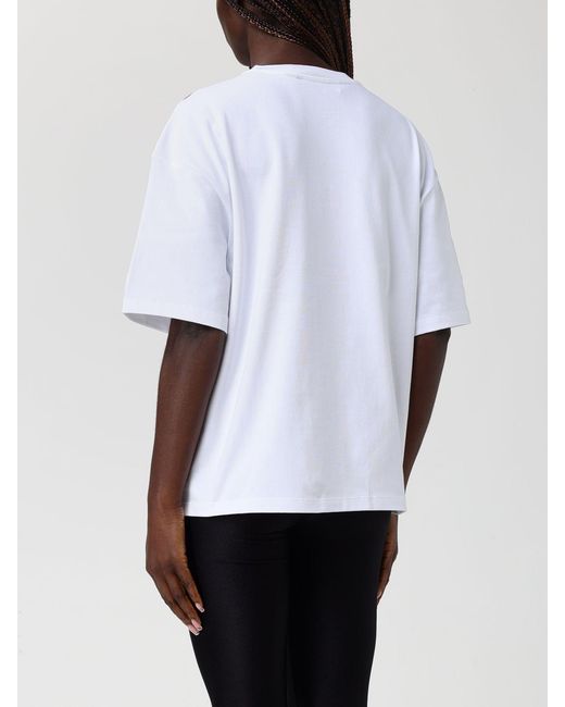 Just Cavalli White Printed Cotton T-Shirt